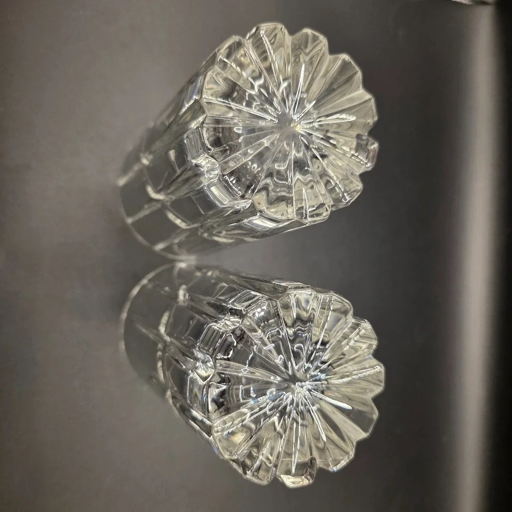 Retired Mikasa Crystal Northern Lights Highball Glasses Set Of‎ 2 Cut Glass 5.5